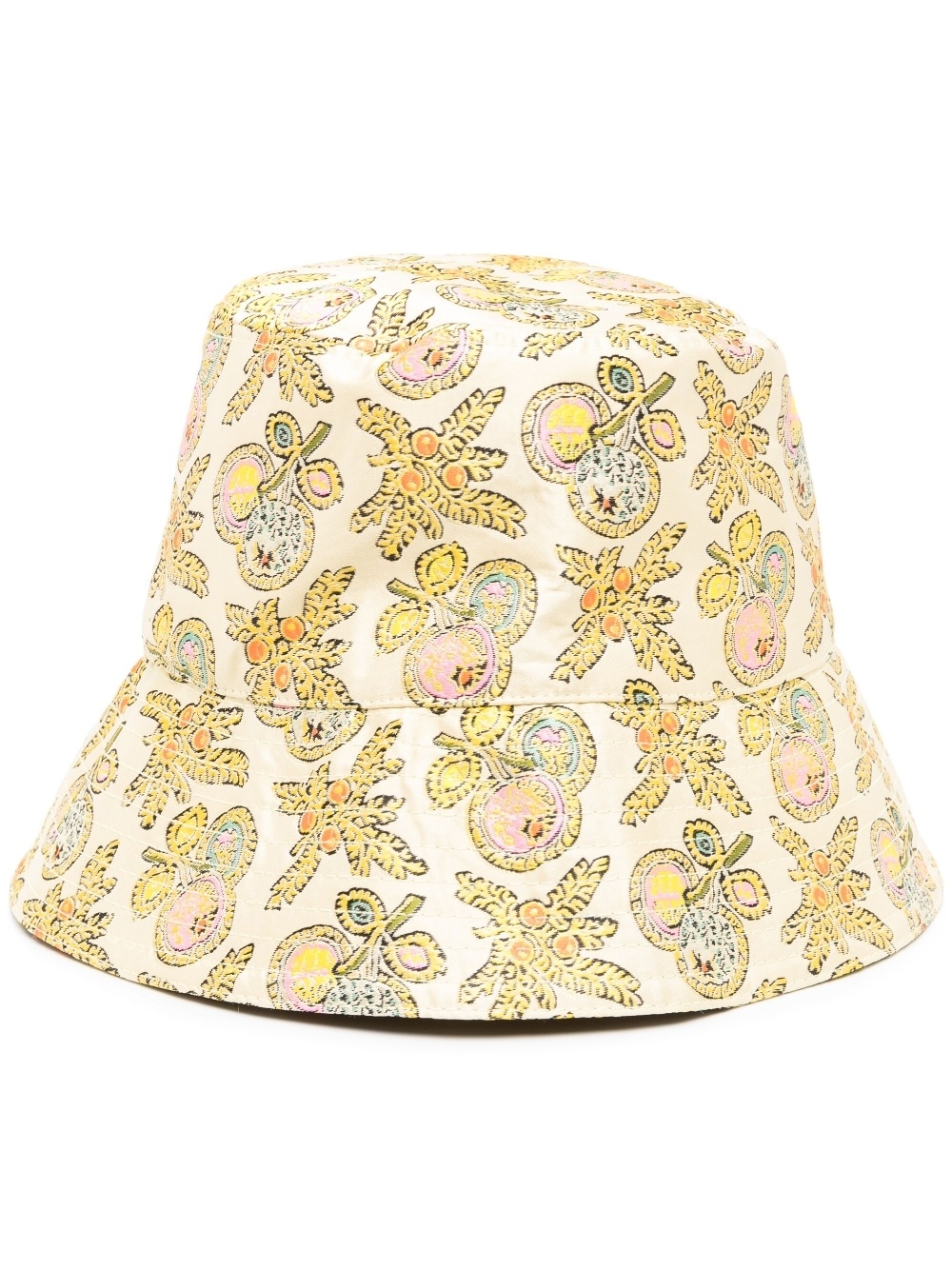 graphic-print logo-patch bucket hat - 1