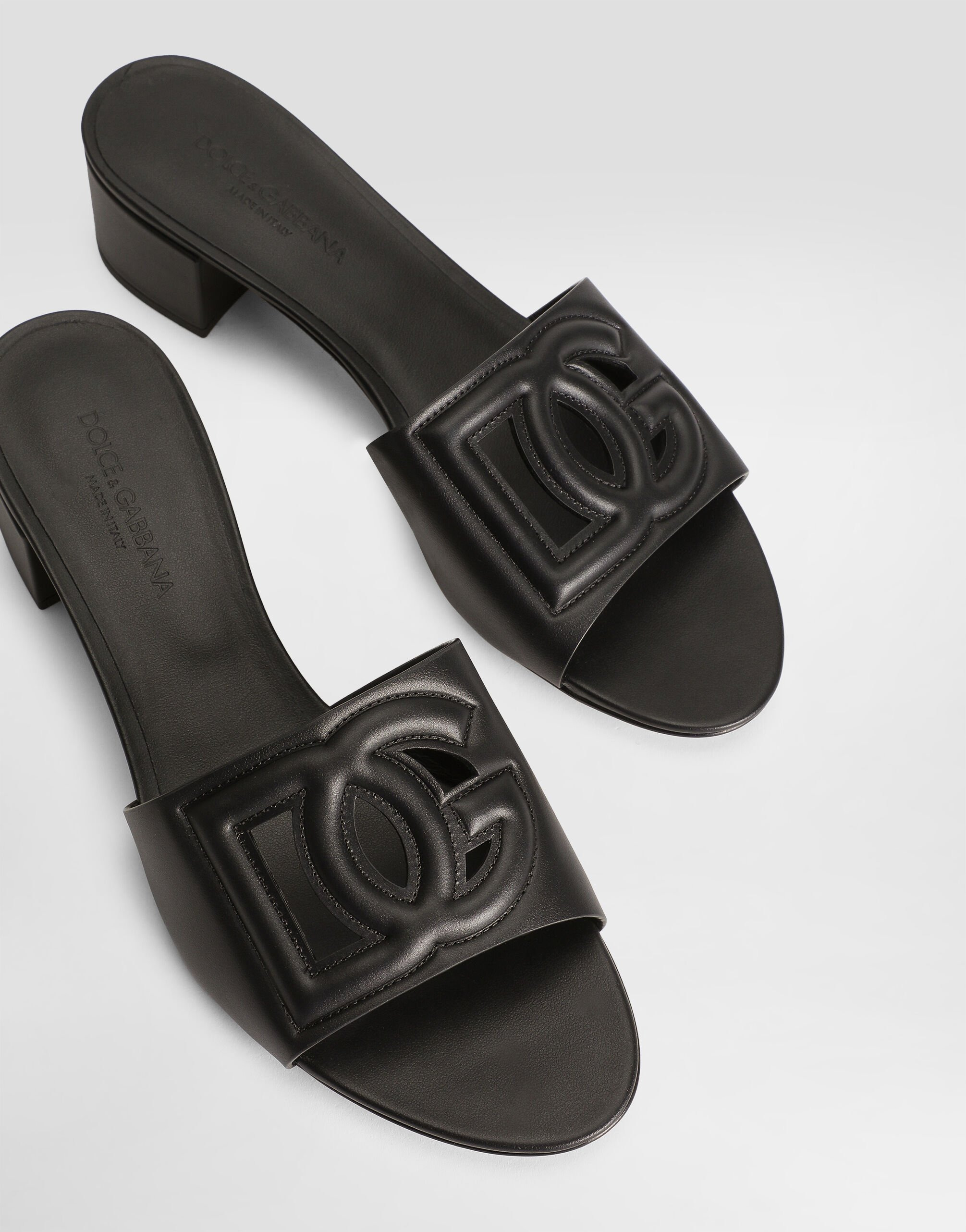 Calfskin sliders with DG logo - 5