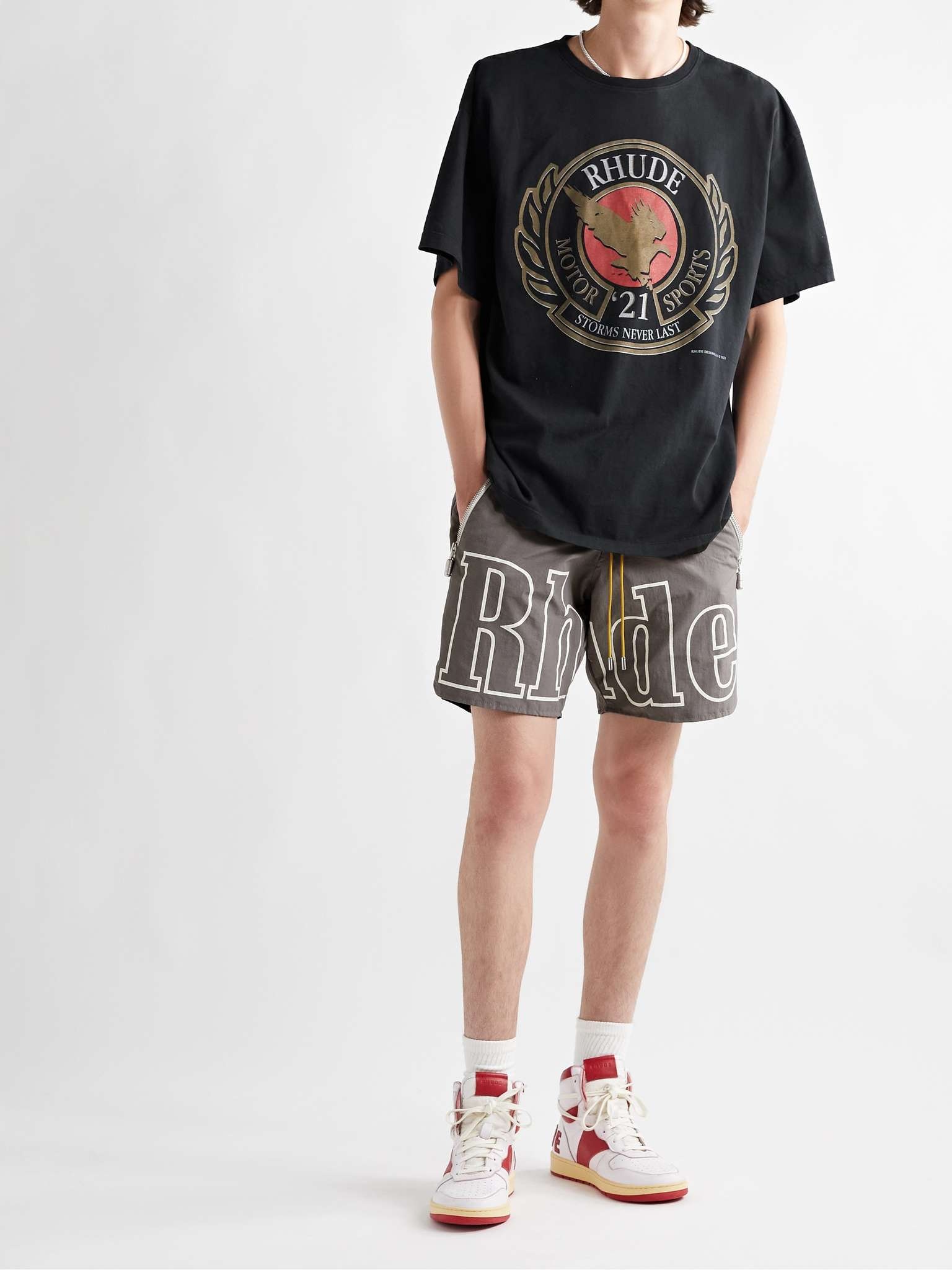 Logo-Print Shell Drawstring Shorts - 2