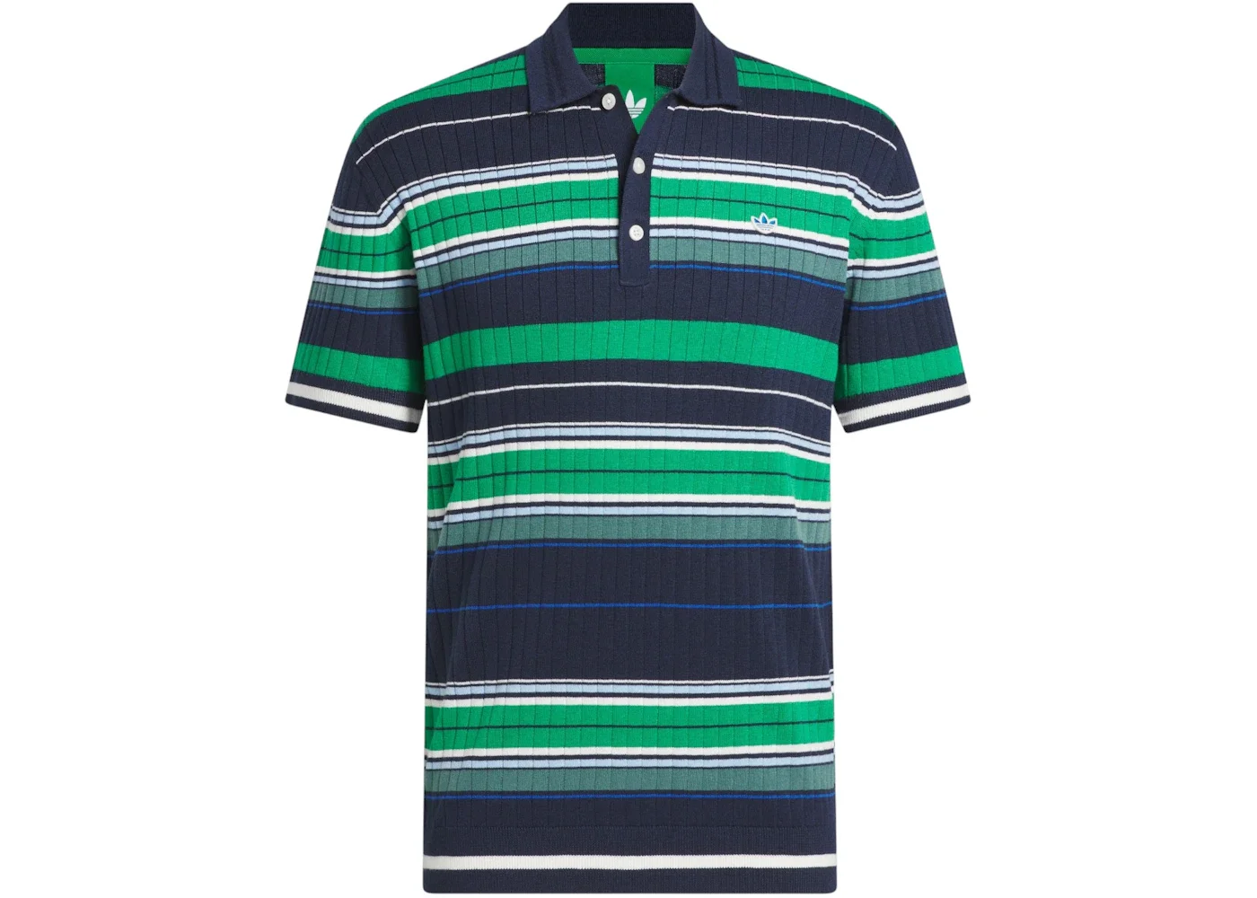 adidas Knit Polo Night Indigo Green - 1