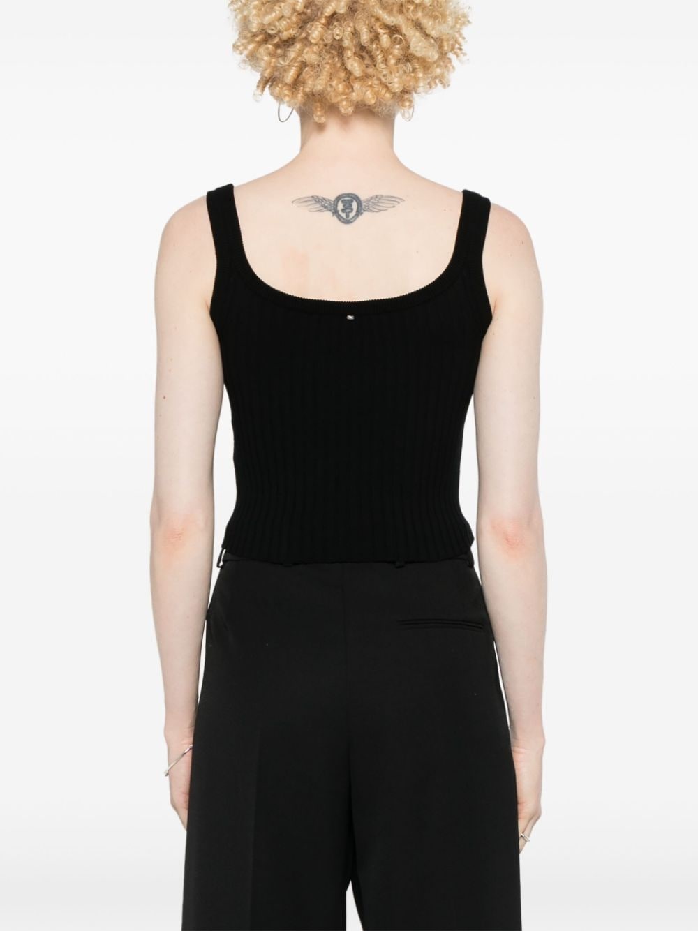 scoop-neck crop top - 4