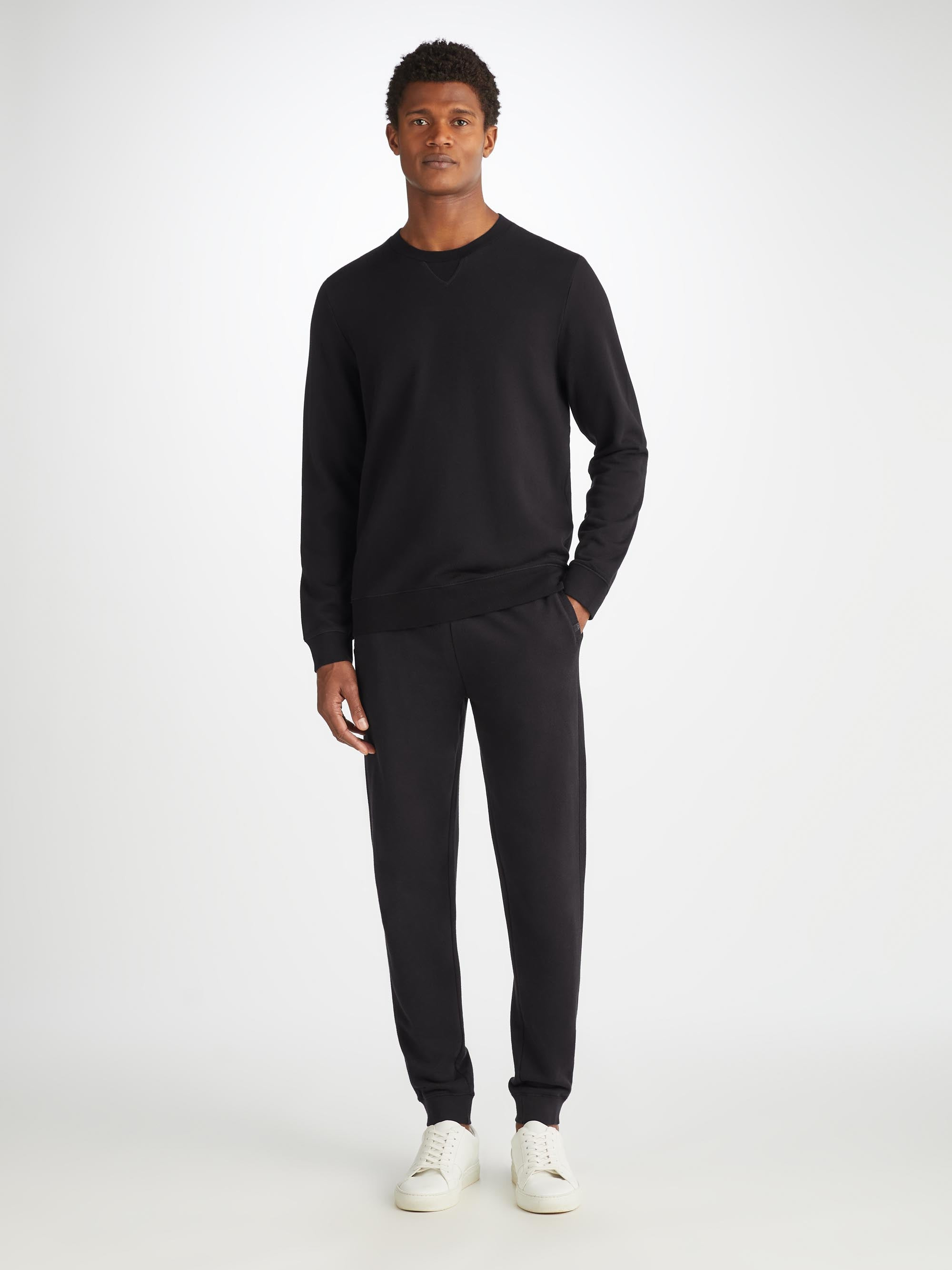 Men's Sweatshirt Quinn Cotton Modal Black - 3