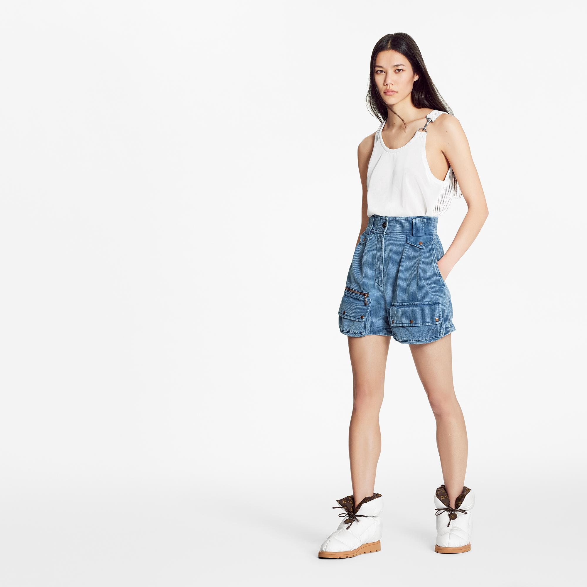 Ribbed Cotton Safari Shorts - 2