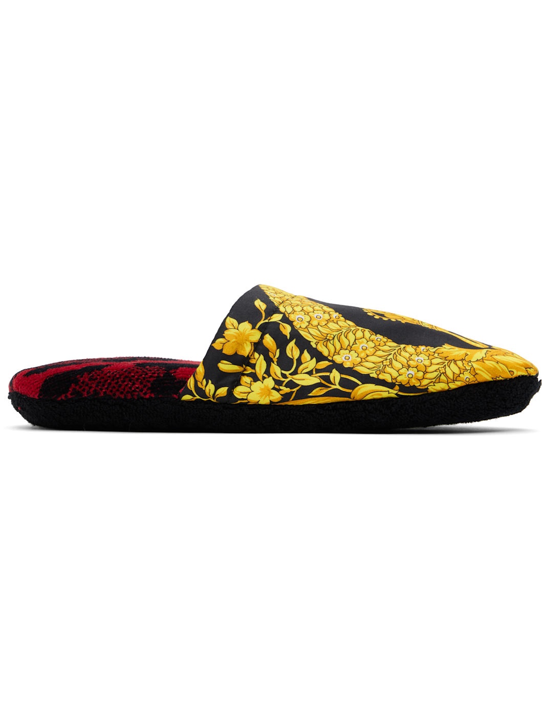 Black & Yellow 'I Heart Baroque' Slippers - 1
