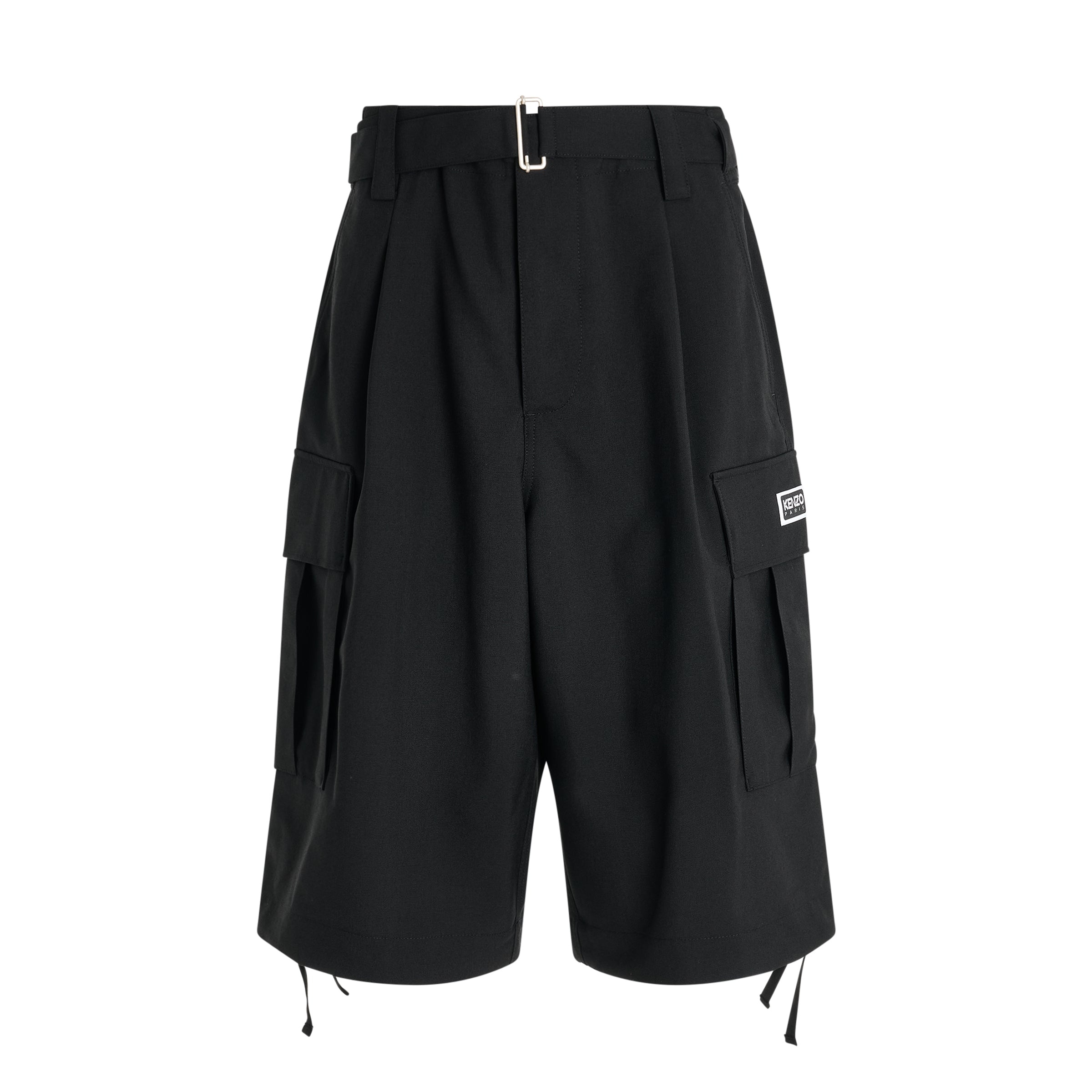 Cargo Tailored Shorts in Black - 1