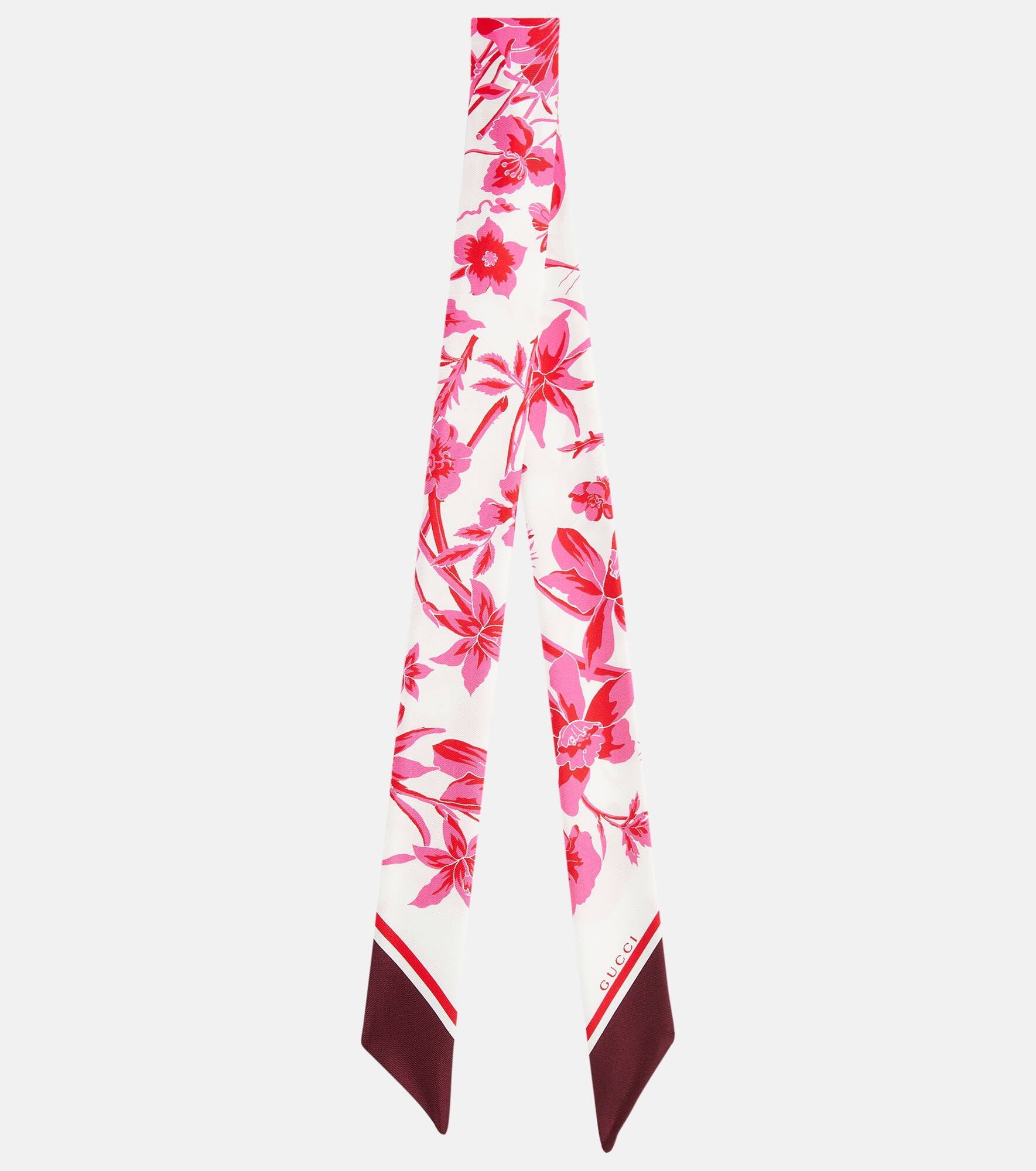 Floral silk scarf - 1