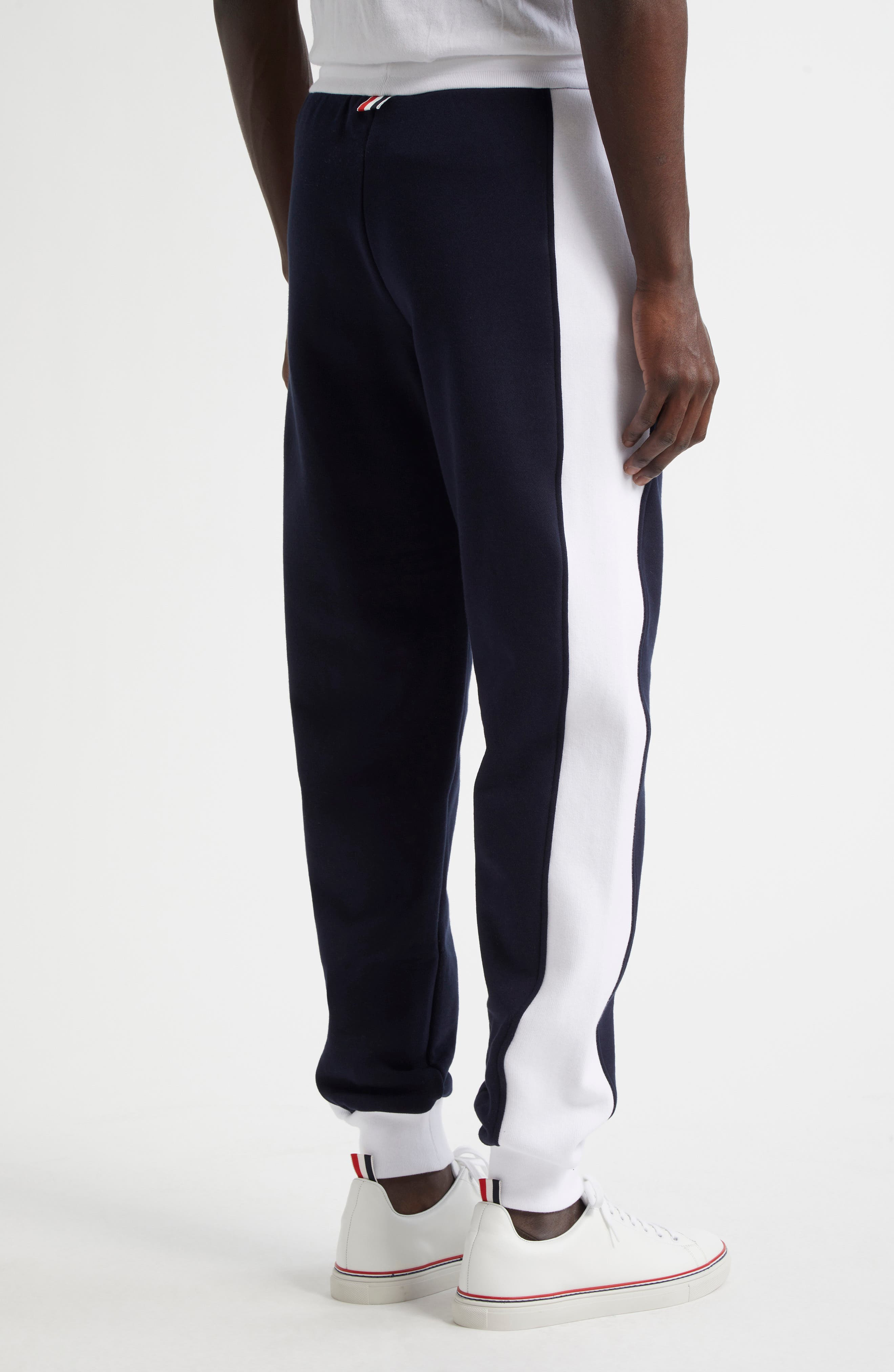 Thom Browne 4-Bar French Terry Joggers in Navy at Nordstrom - 3