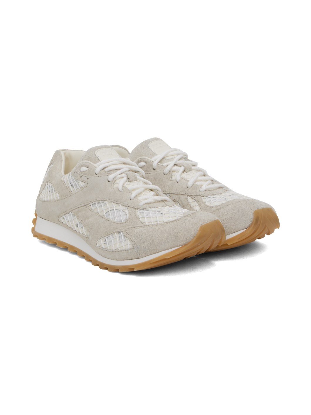 White & Gray Orbit Sneakers - 4