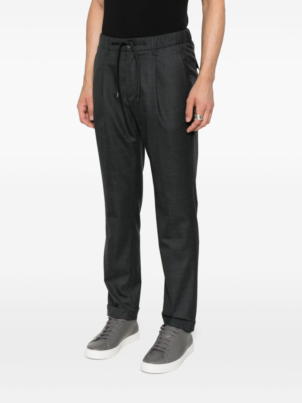drawstring cuffed trousers - 3