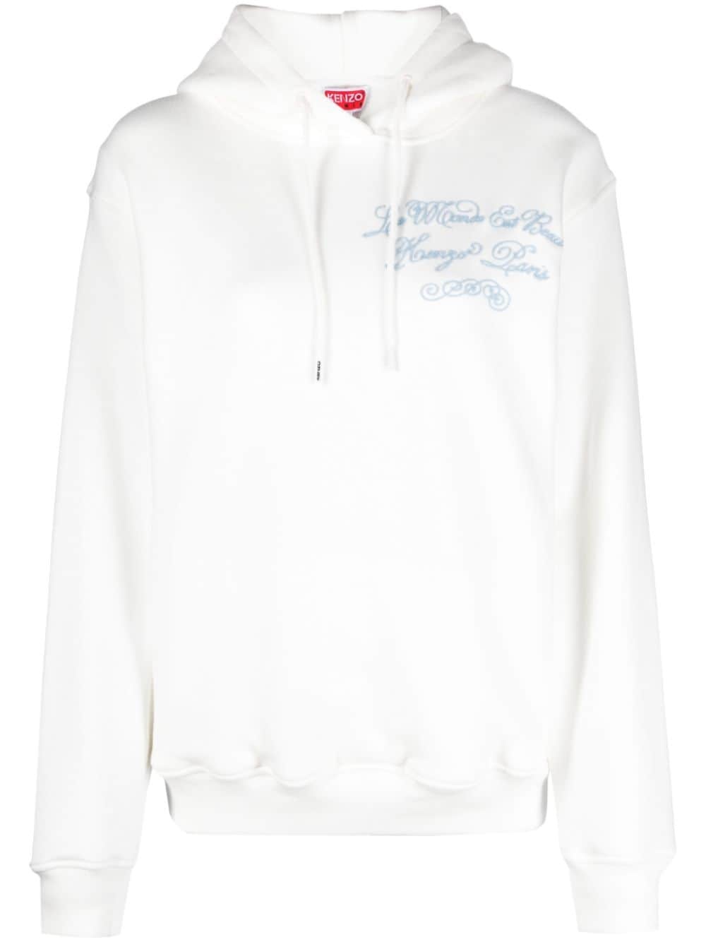 Kenzo World embroidered cotton sweatshirt - 1