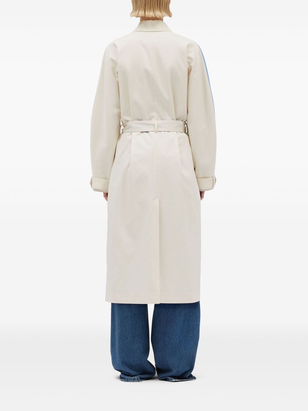 two-tone trench coat - 4