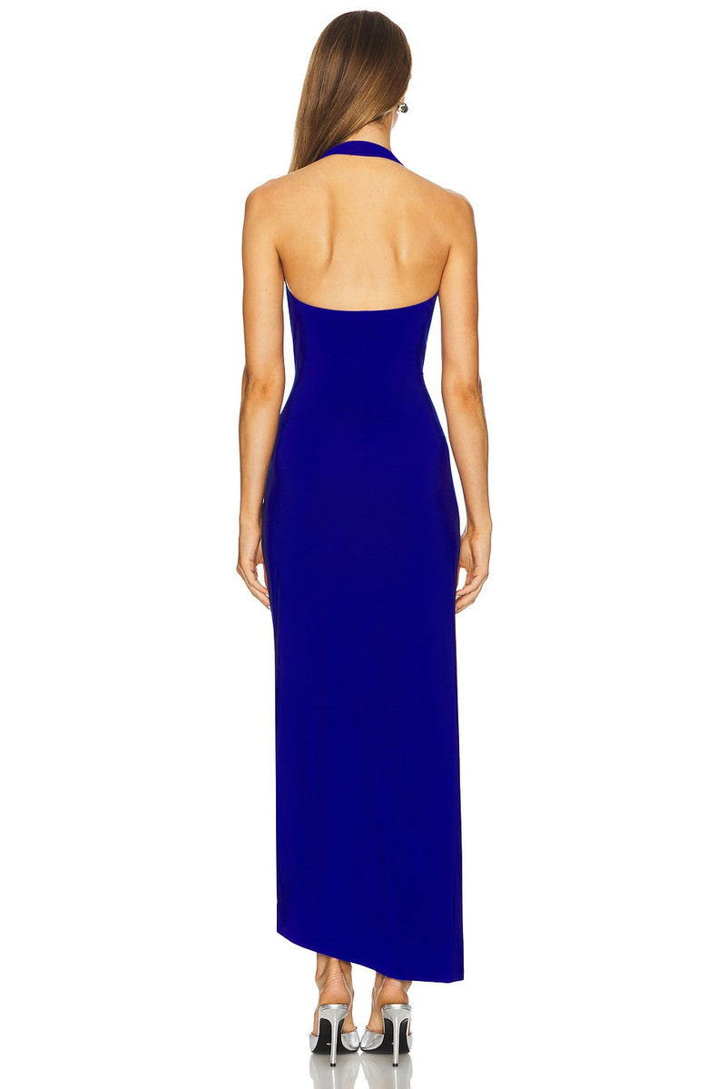 NORMA KAMALI x REVOLVE Halter Sweetheart Side Drape Gown outlook