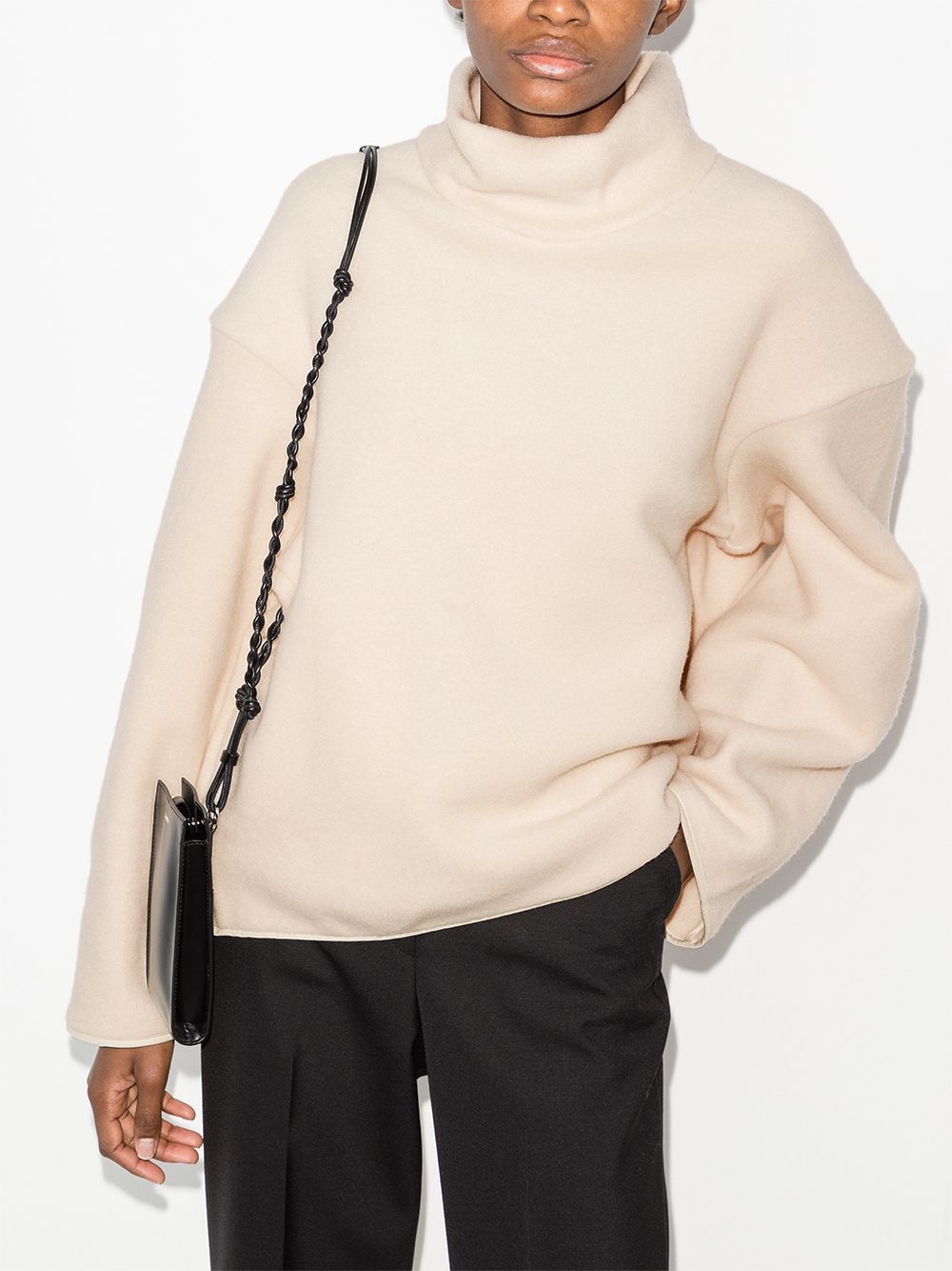 high-neck oversized jumper - 2