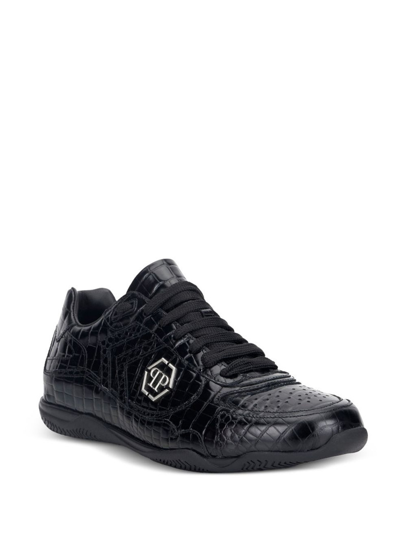 PHILIPP PLEIN PIT-$TOP Cocco embossed low-top sneakers outlook