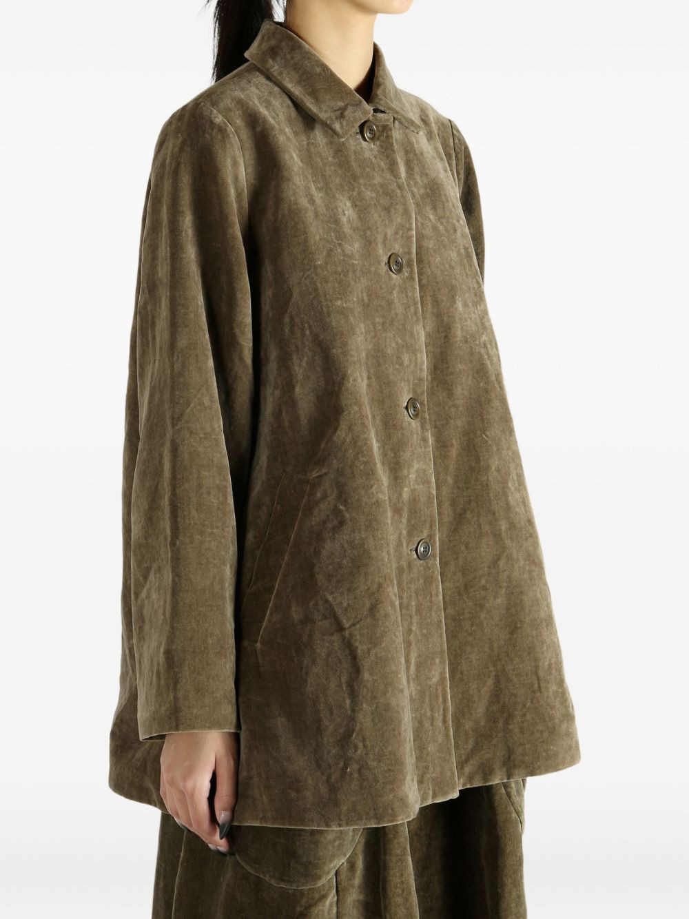 Soleil button-front collared jacket - 4