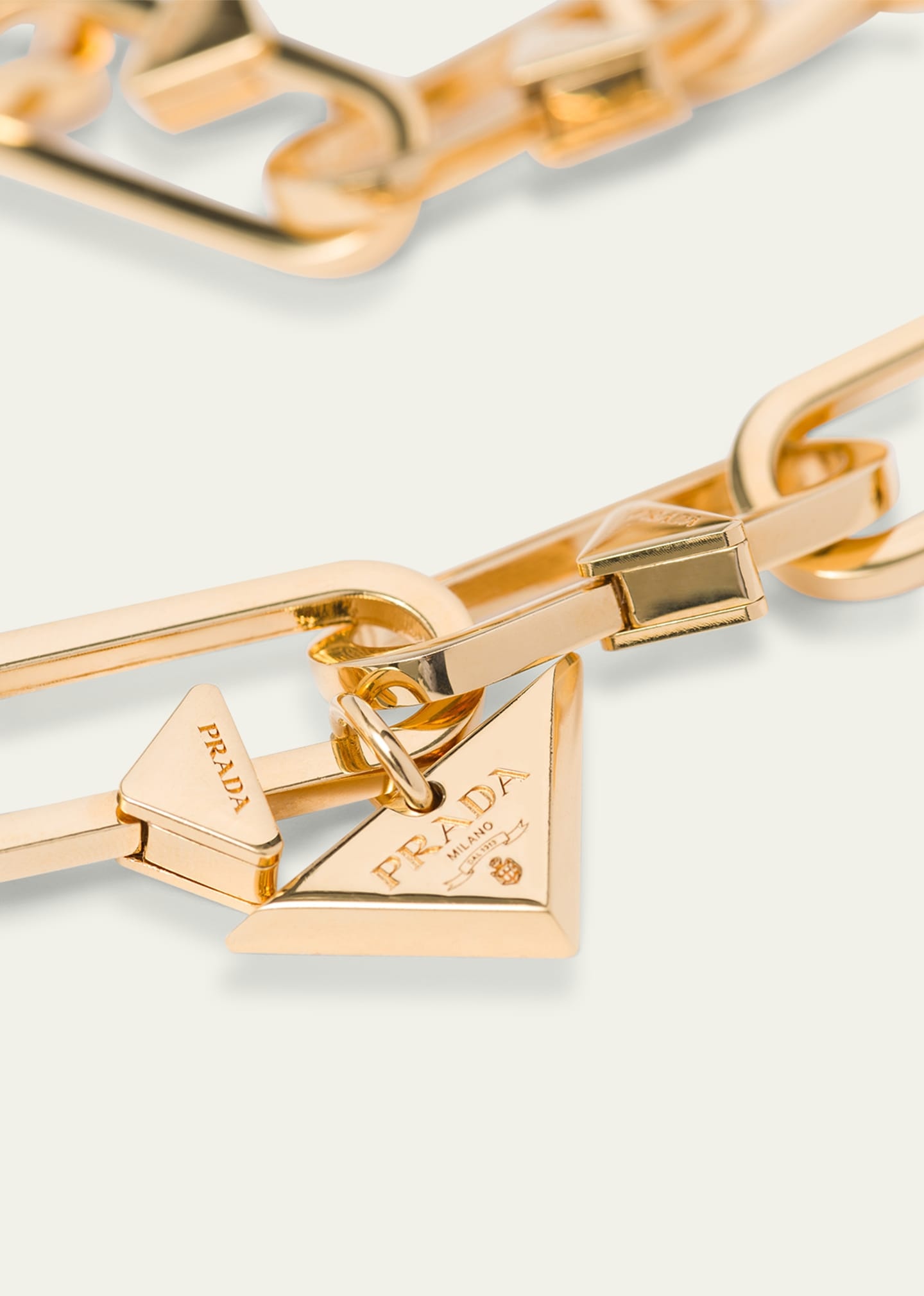 Triangle Chain Brass Necklace - 2