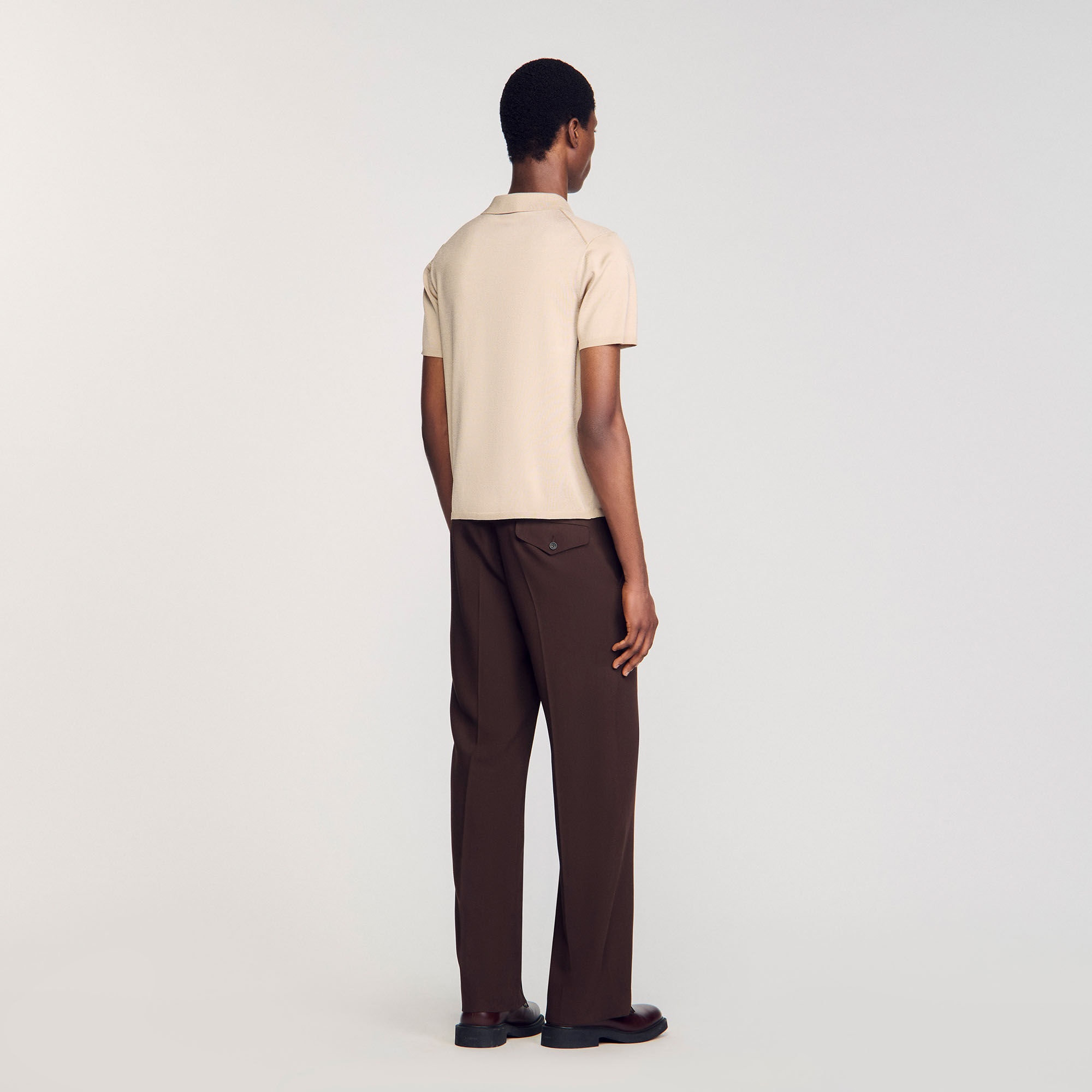 SHORT-SLEEVE KNITTED POLO SHIRT - 6