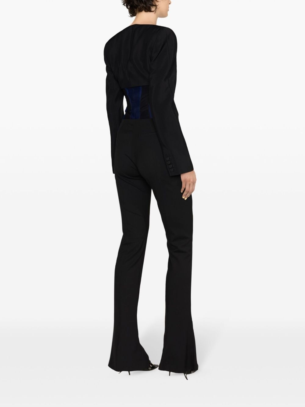 logo-plaque cropped jacket - 4
