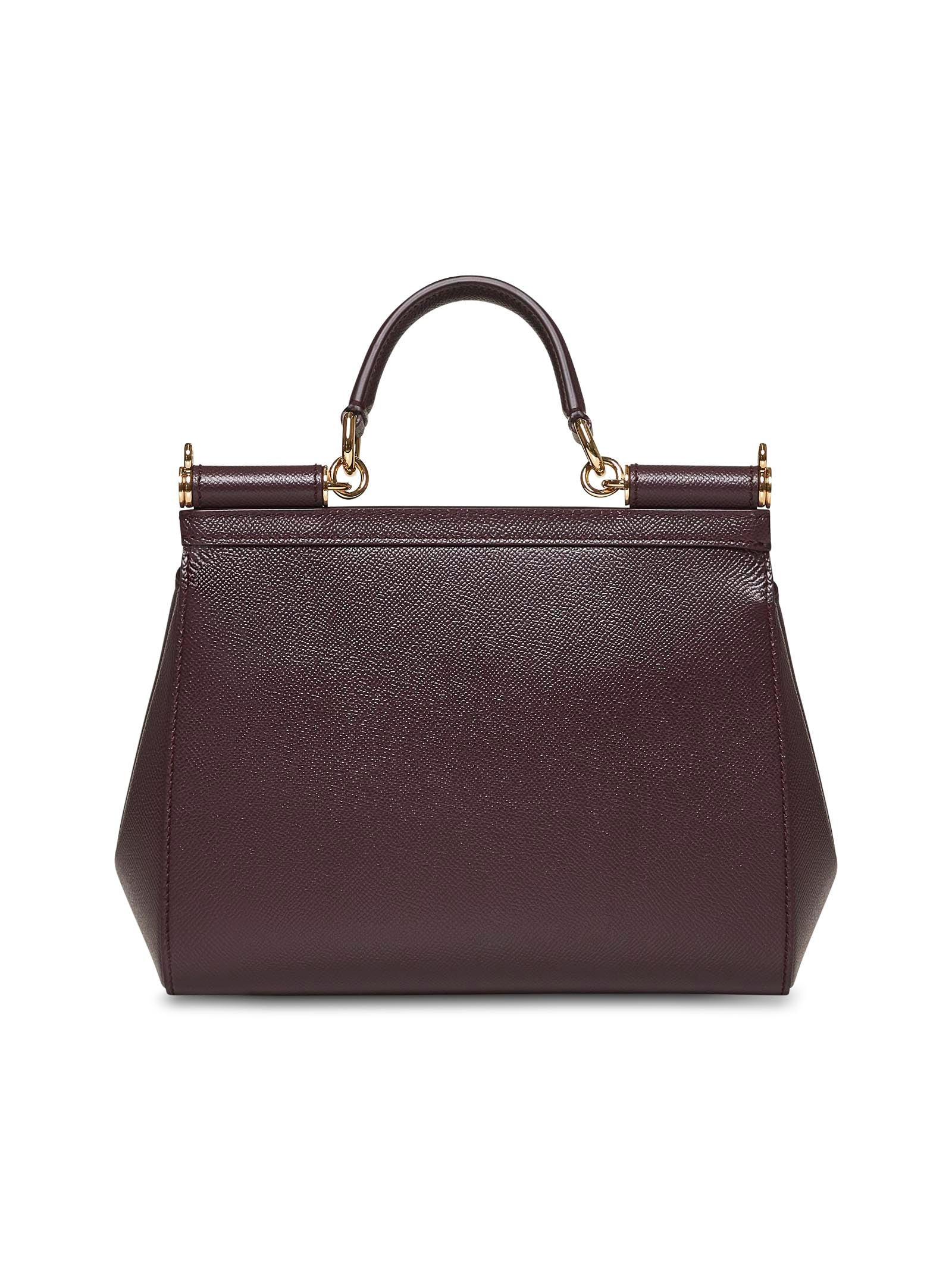 Burgundy large Sicily handbag - 3