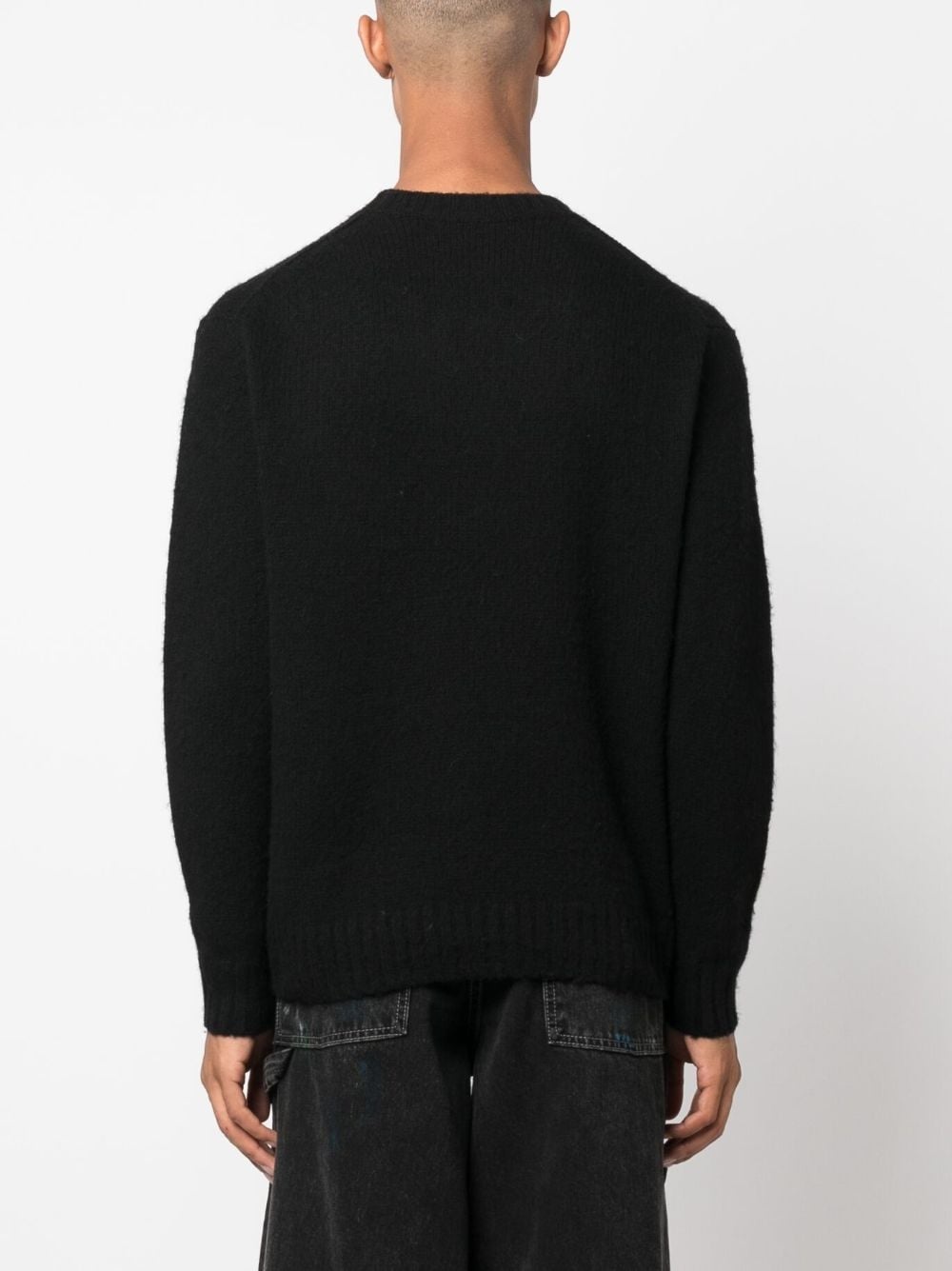 embroidered-logo wool jumper - 4