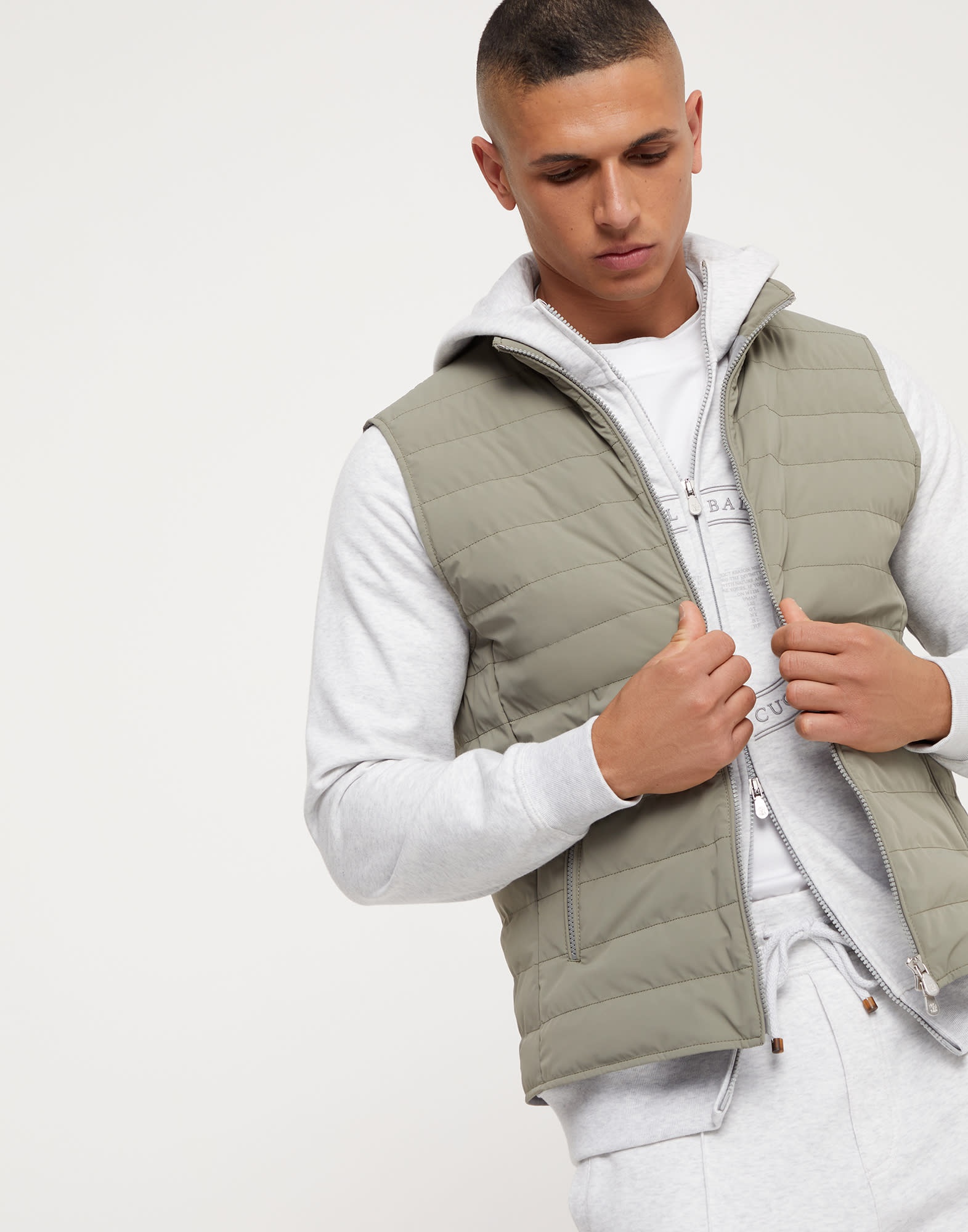 Bonded taffeta lightweight down vest - 4