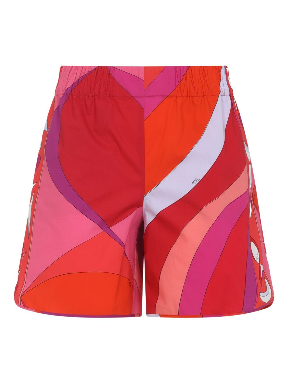 abstract-print elastic-waist shorts - 3
