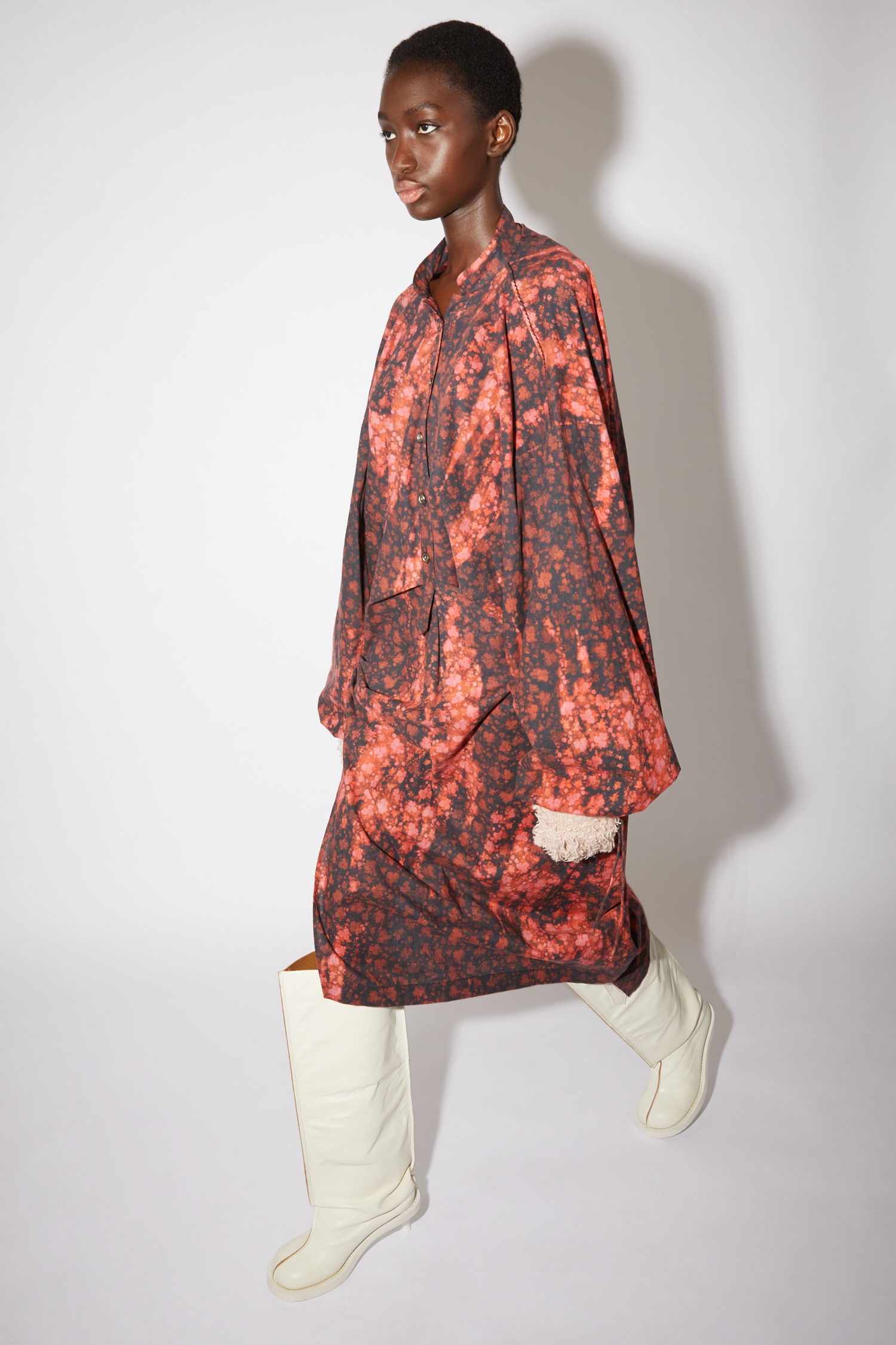 Full length dress - Red/black - 4