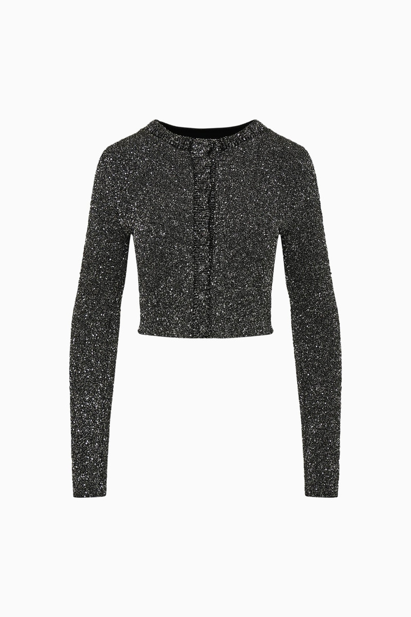 Ferra Sequin Stretch Knit Cardigan 1