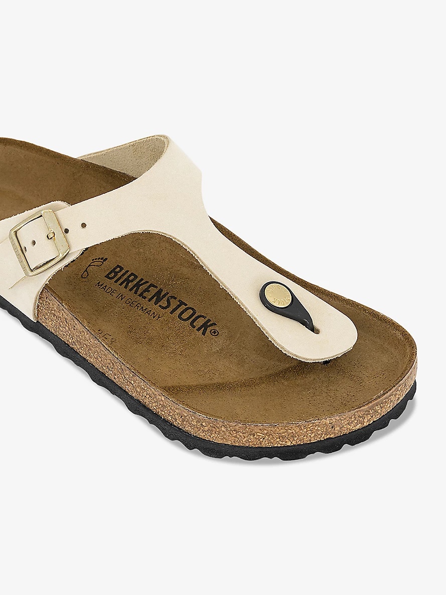 Branded-hardware leather thong sandals - 5