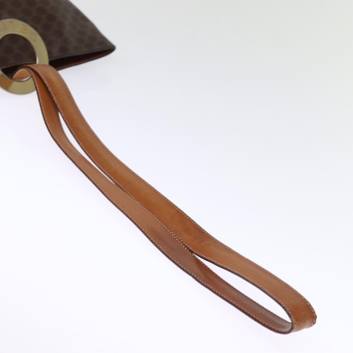 CELINE Macadam Canvas Shoulder Bag Pvc Brown - 7