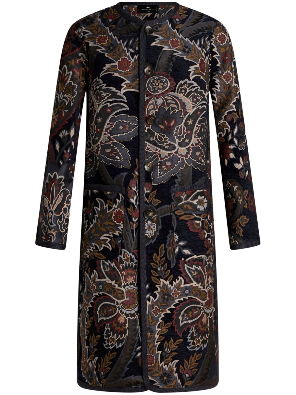 paisley-print reversible coat - 1