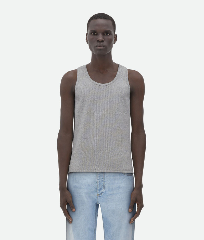 Stretch Cotton Ribbed Tank Top 1