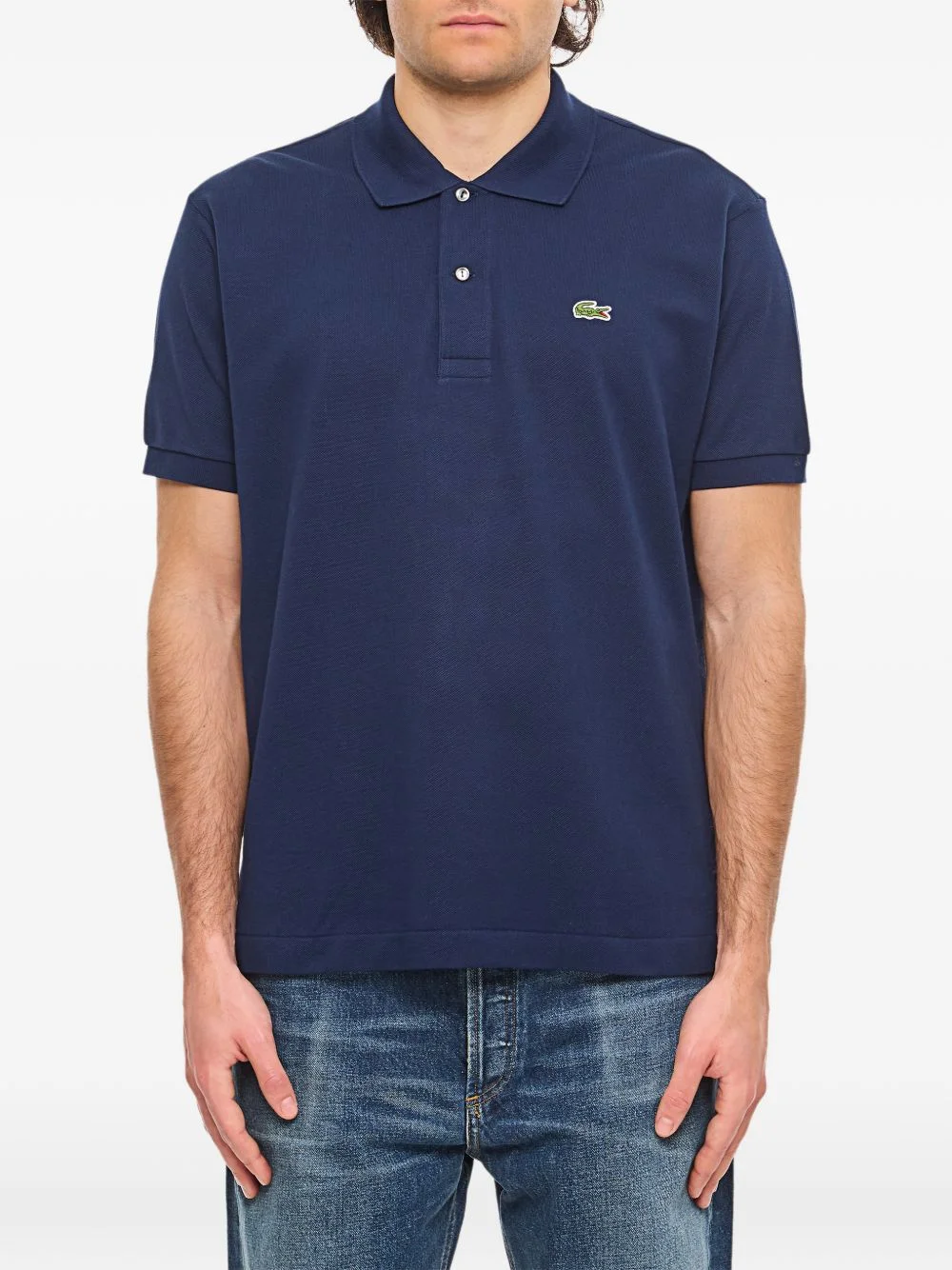 embroidered-logo polo shirt - 1
