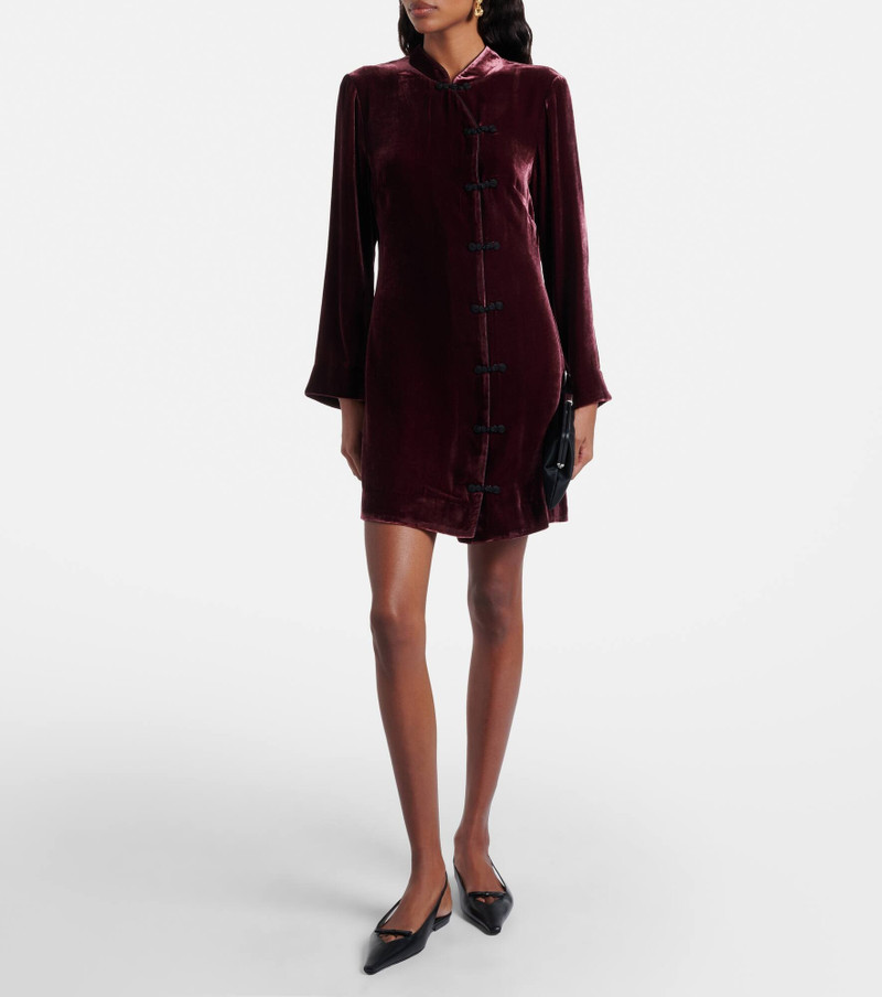 RIXO Delphina velvet minidress outlook
