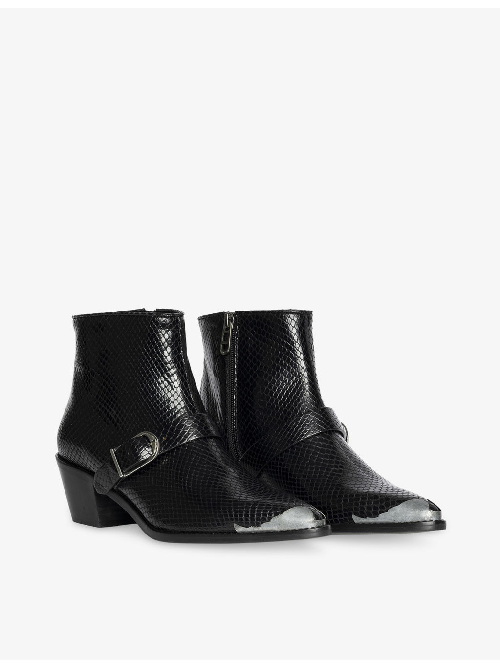 Tylow Leather Heeled Ankle Boots - 3