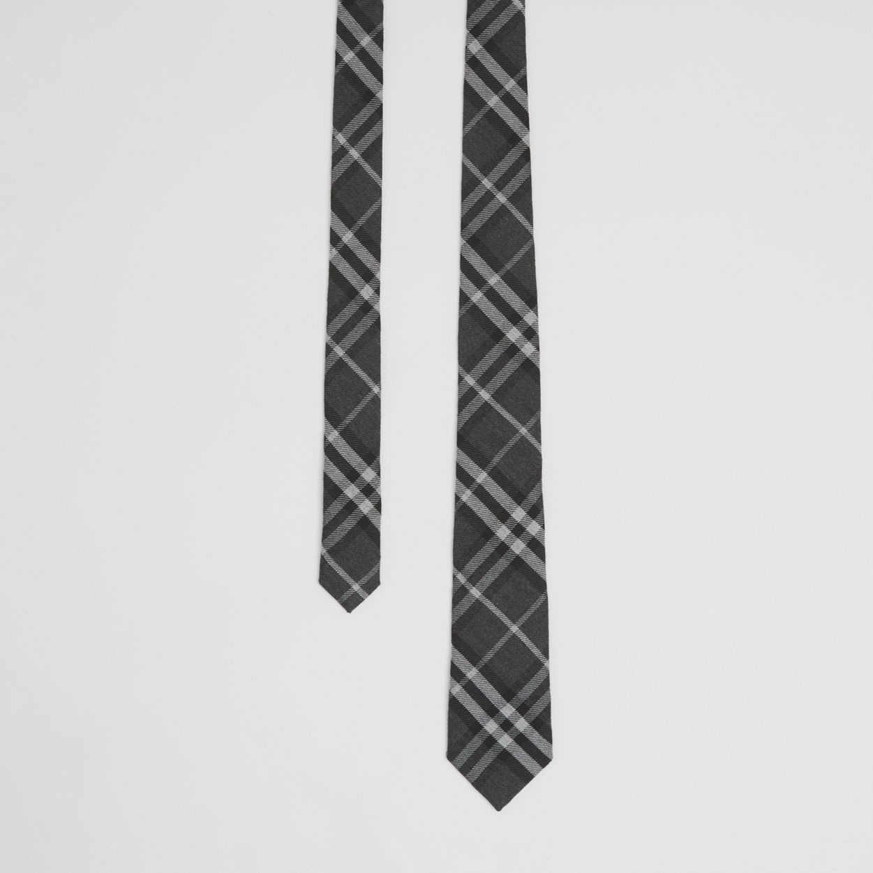 Classic Cut Check Cashmere Silk Tie - 2