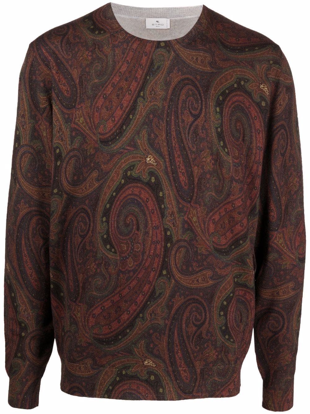 paisley crew-neck knit jumper - 1