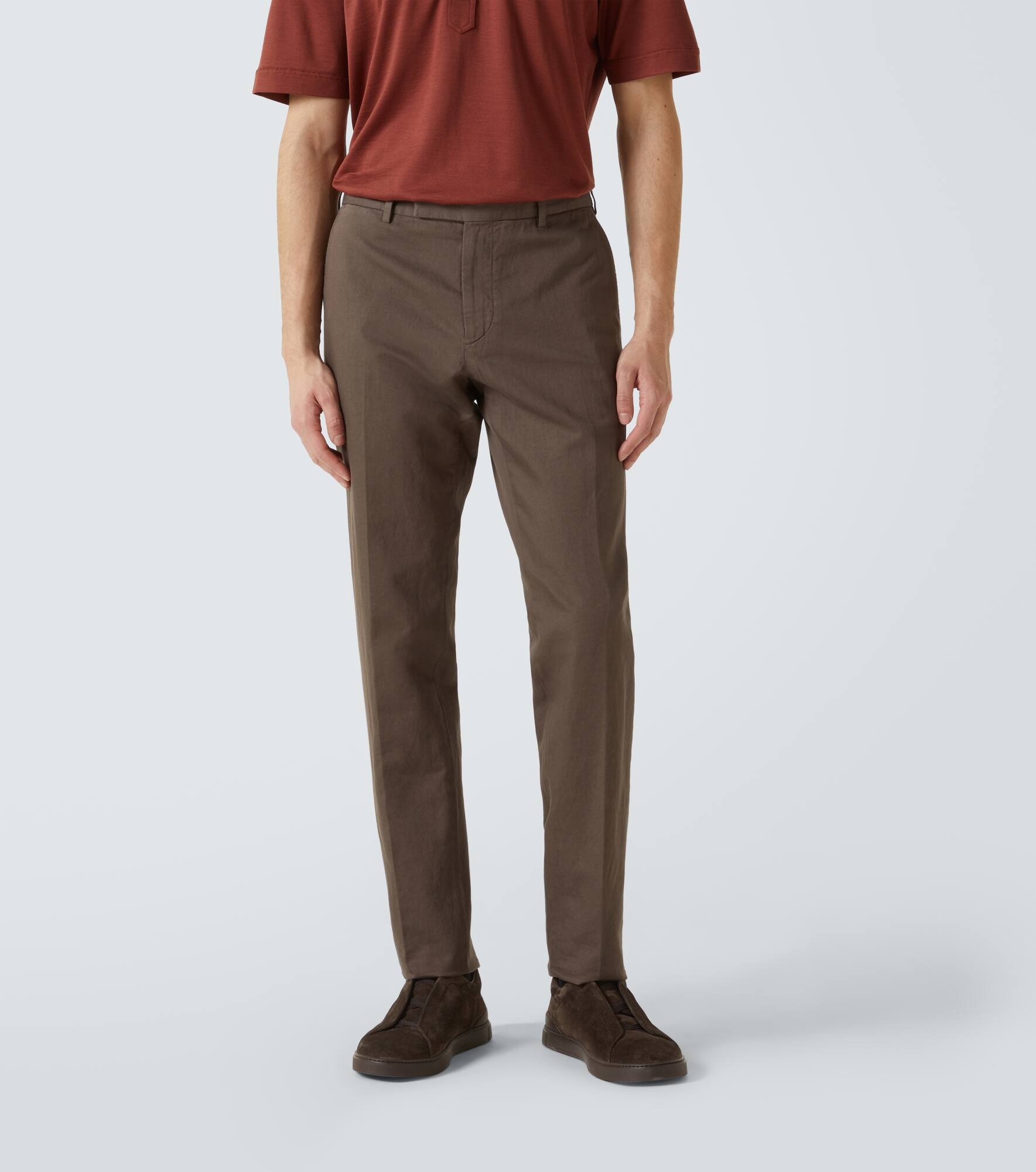 Cotton and linen chinos - 3