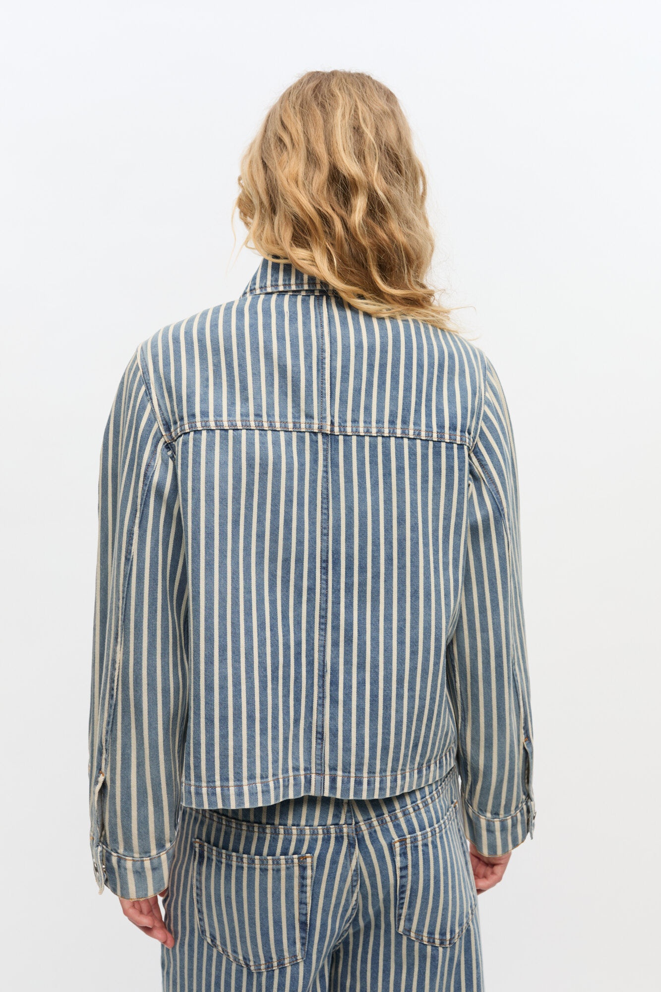 STRIPED DENIM JACKET - 4