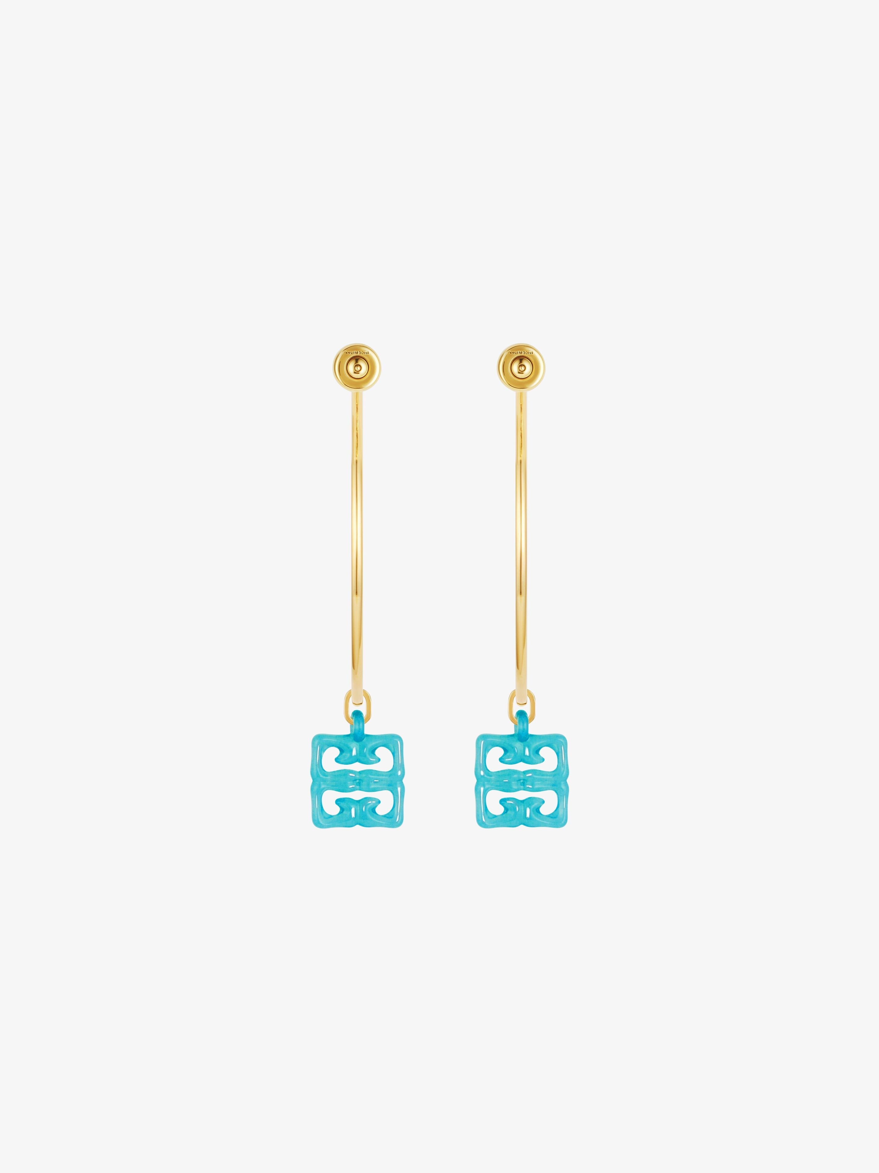 4G LIQUID EARRINGS IN METAL AND RESIN - 2