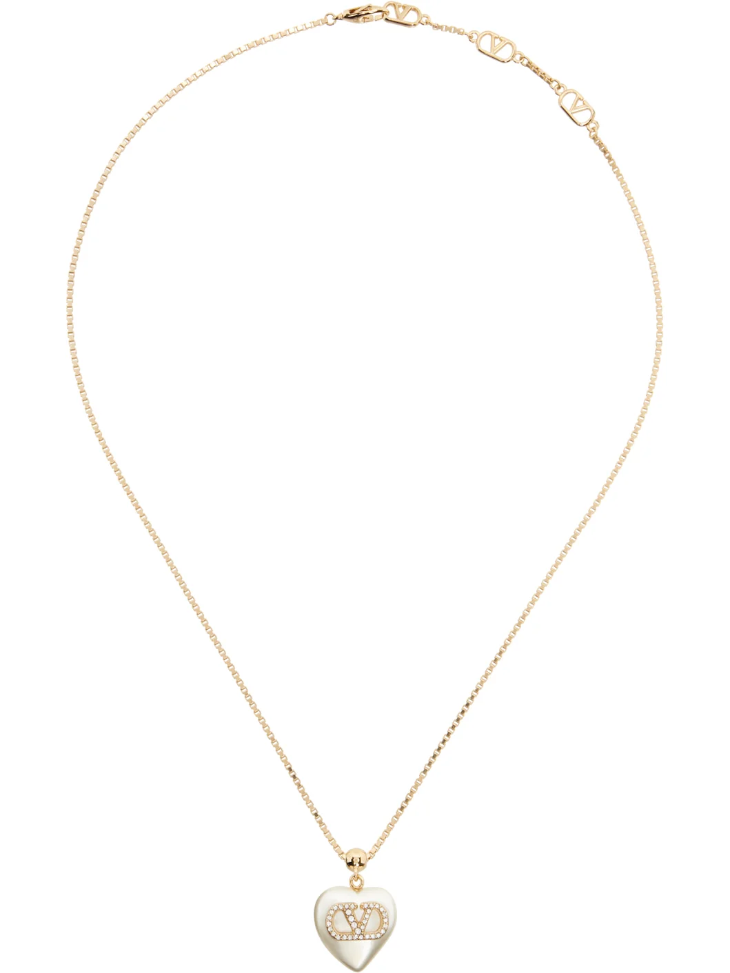 VLogo Signature Faux-Pearl Necklace - 1