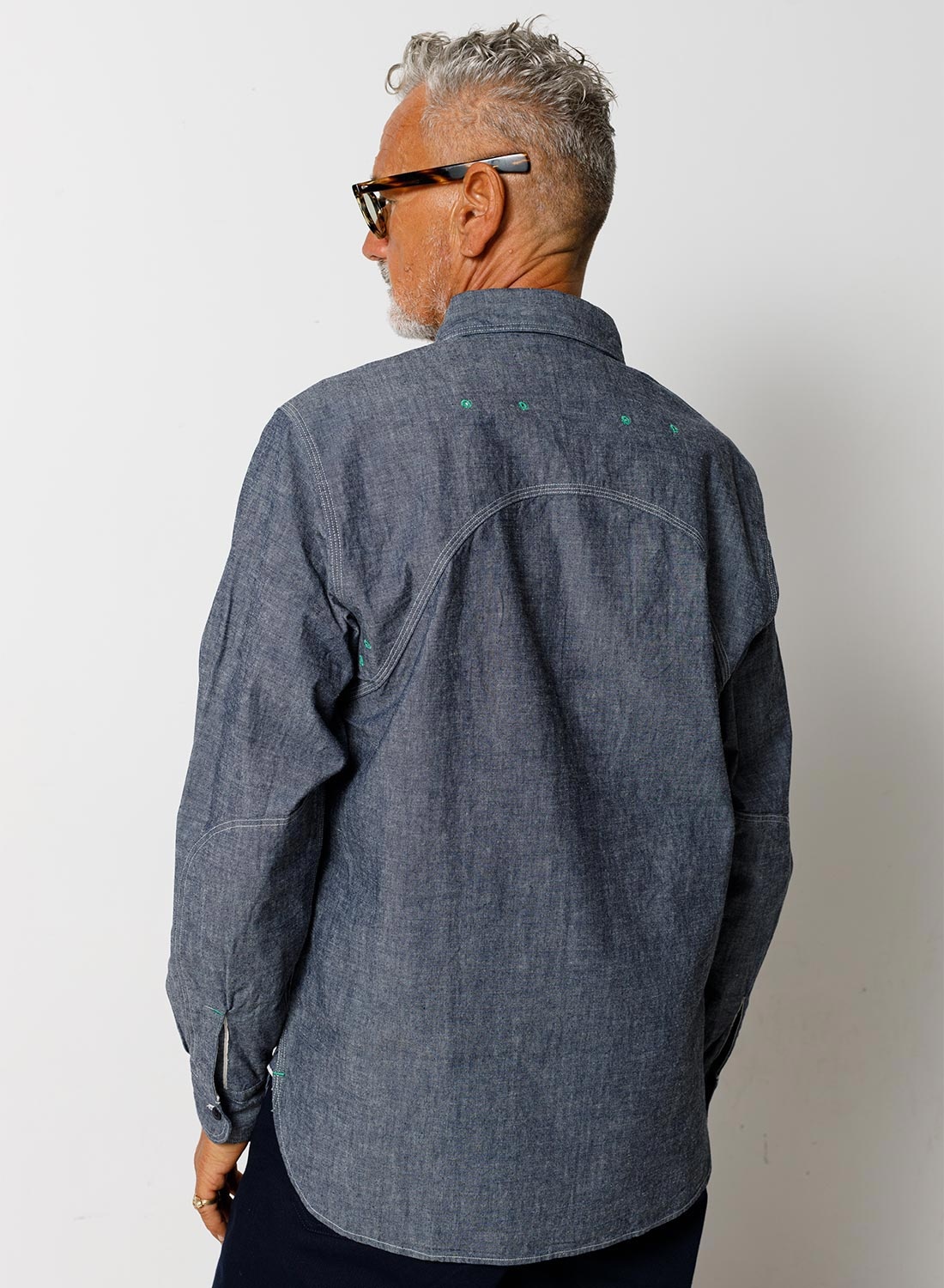 New Medical Shirt in Indigo - 5