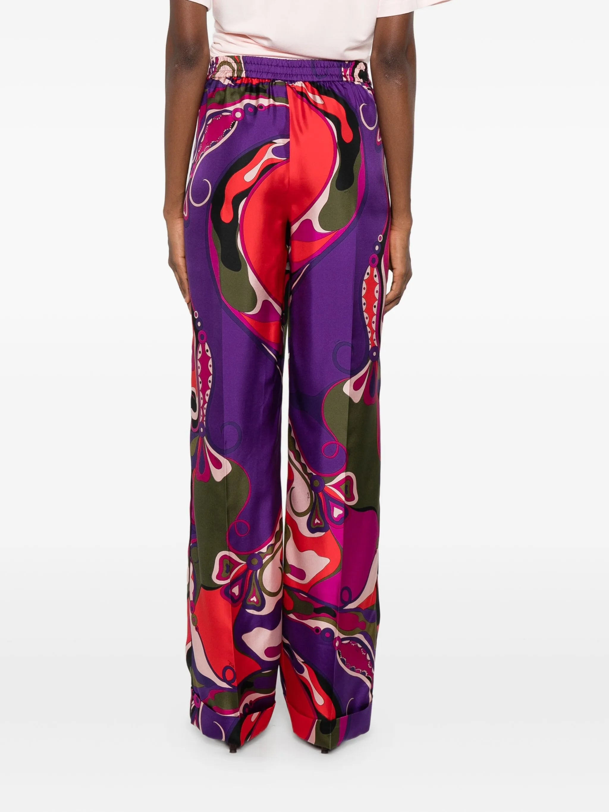 abstract-print trousers - 4