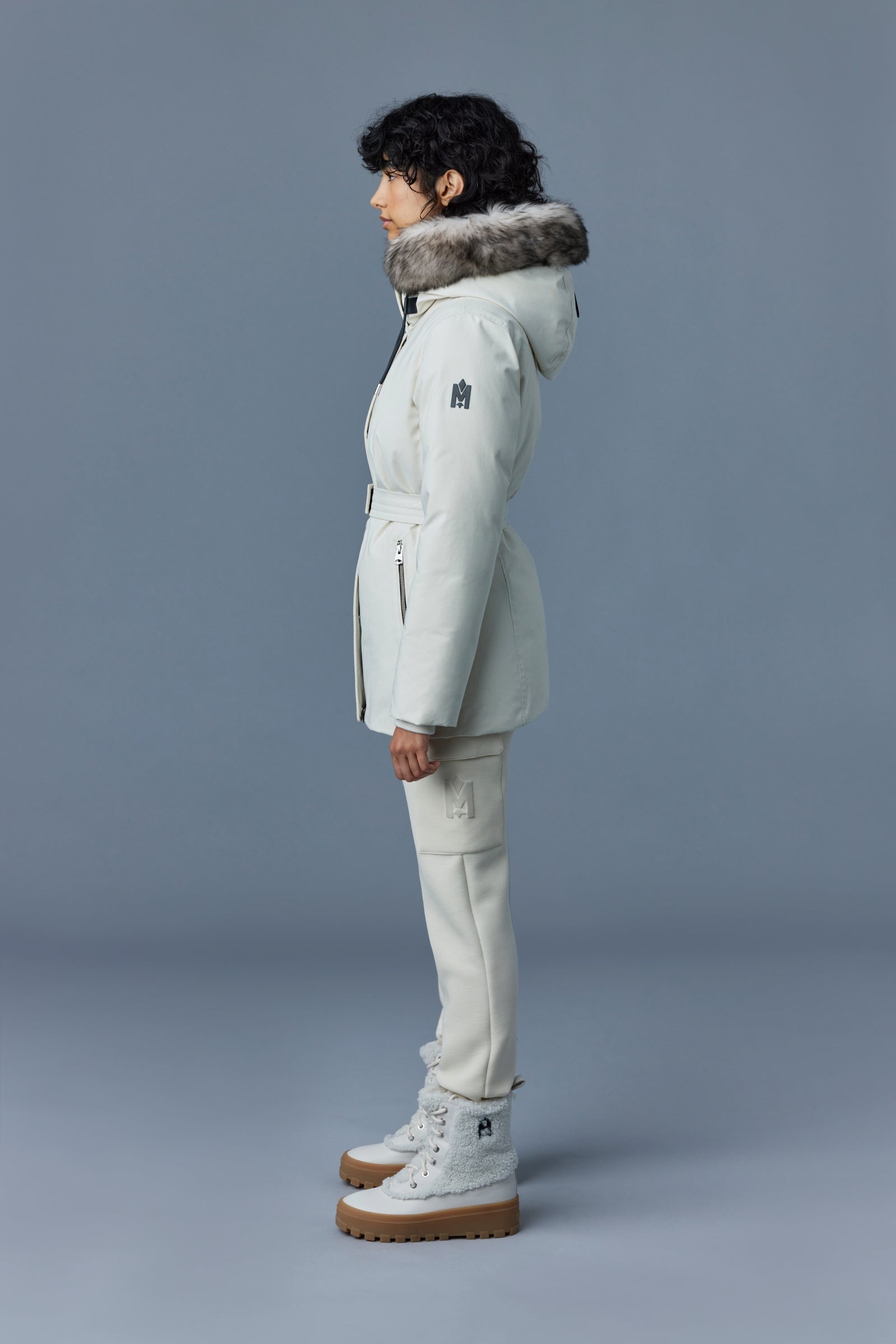 JENI 2-in-1 down parka with removable bib and sheepskin trim - 3