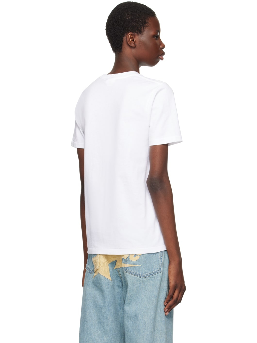 White College Crystal Stone Sta T-Shirt - 3