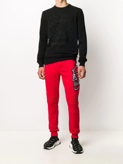 PHILIPP PLEIN embroidered crew neck jumper outlook