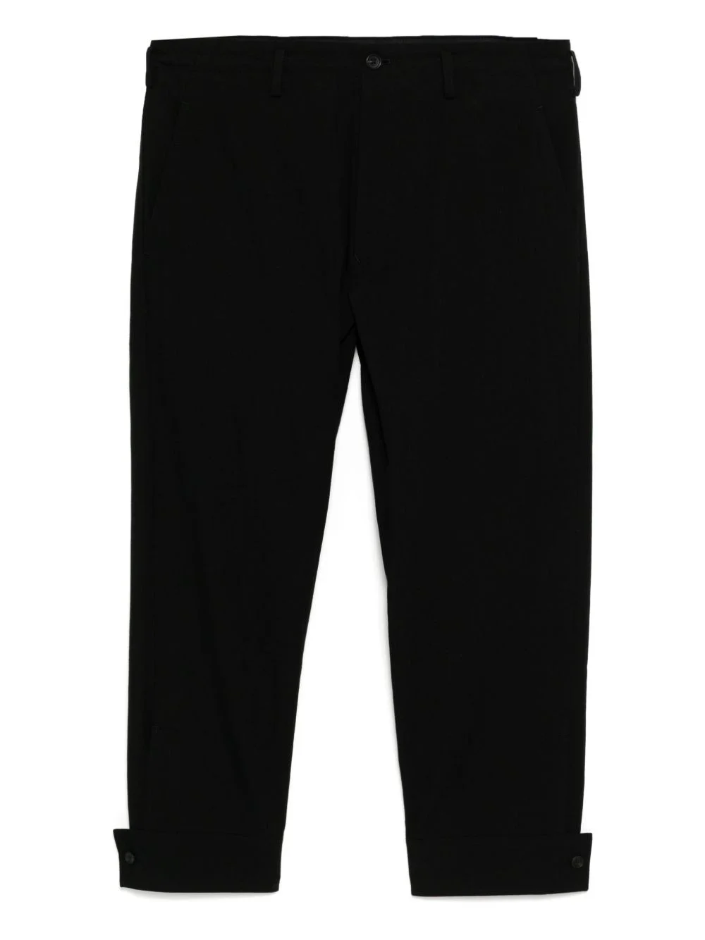 canvas belted-hem trousers - 1