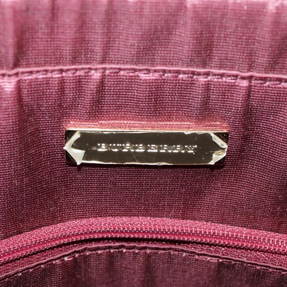 Burberry Nova Check Tote Bag Canvas Beige Red - 16