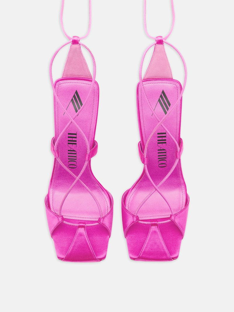 ''ADELE'' FUCHSIA LACE-UP SANDAL 3