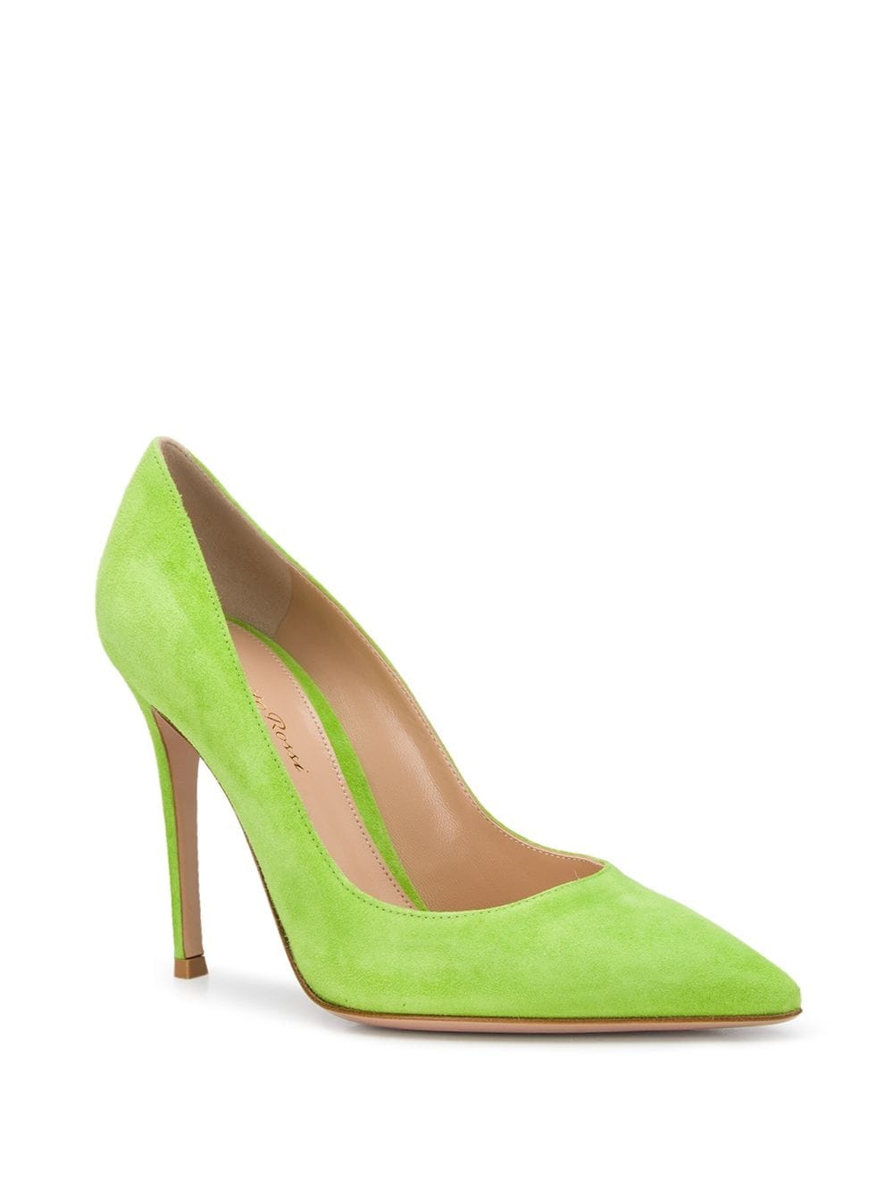 textured pointed toe pumps - 2